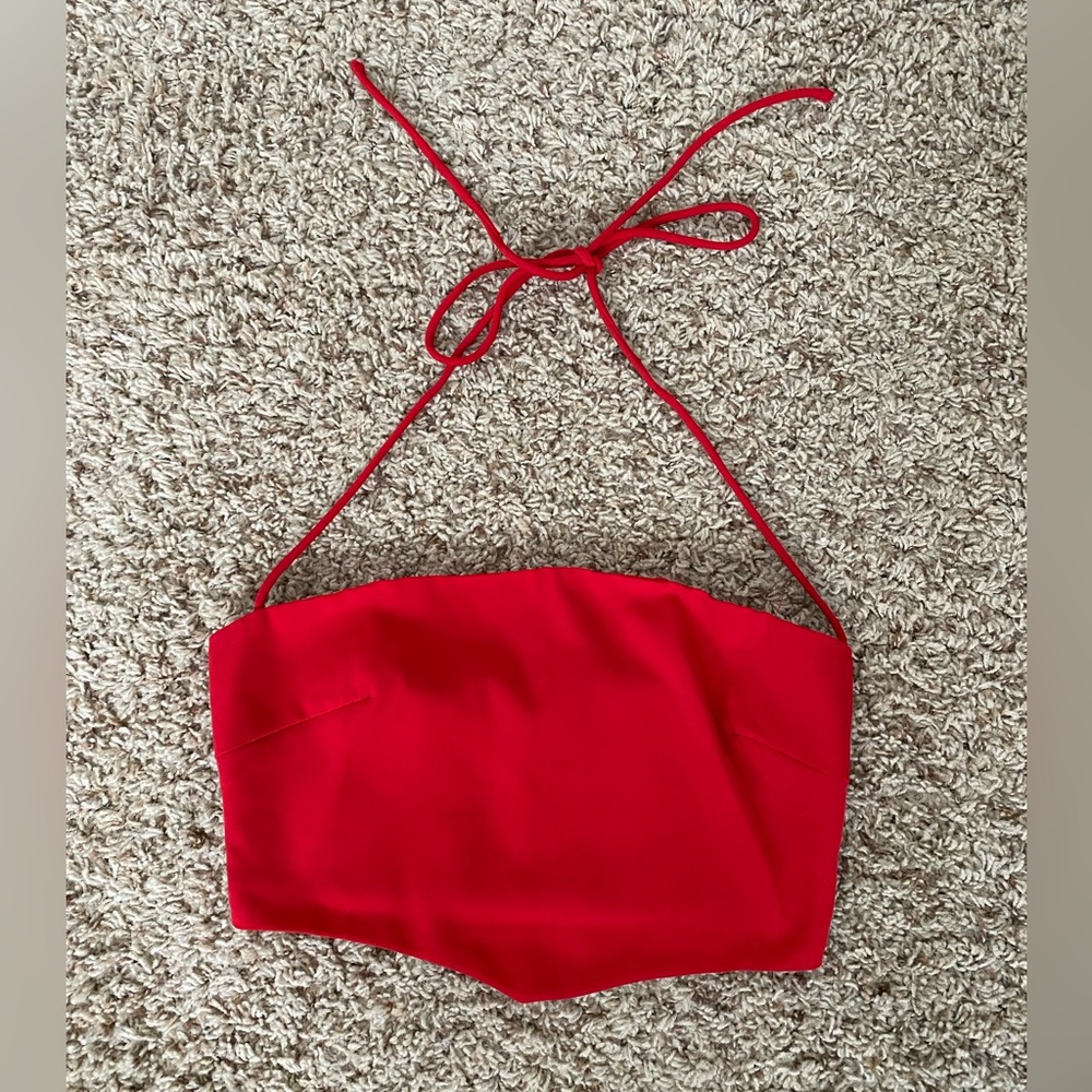 Red Princess Polly Halter Top